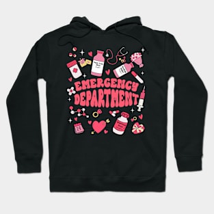 Emergency Department Room ER Ed Nurse Valentine_s Day Hoodie